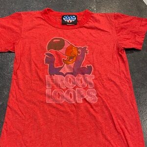 Junk Food Clothing Bright Red Froot Loops Tee